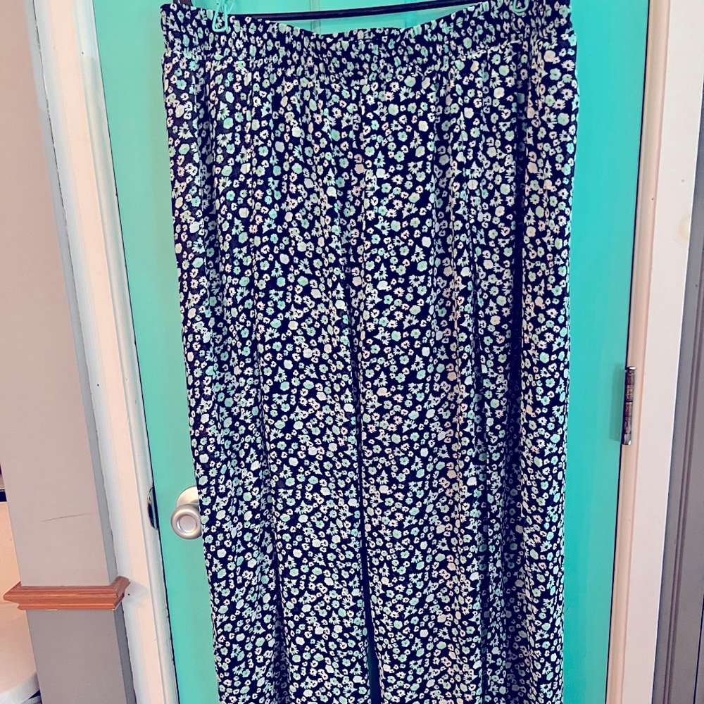 Torrid size 2 sheer wide leg floral pants